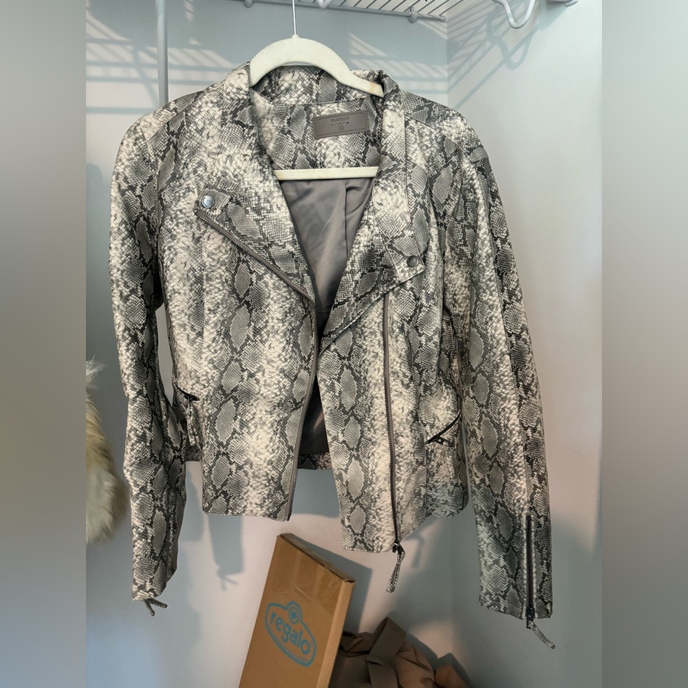 BlankNYC Snakeskin Leather Jacket